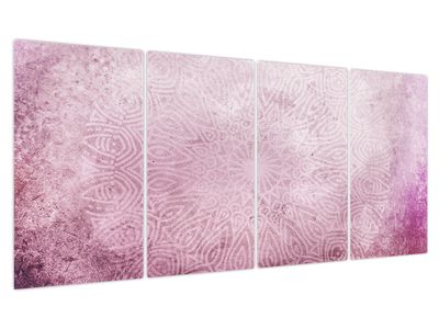 Obraz - Mandala v růžové zdi