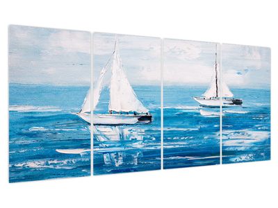Obraz - Malba jachty na moři