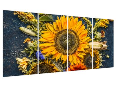 Bild auf Leinwand - Herbstblumen