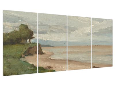 Obraz - Jean-Baptiste-Camille Corot, Beach Near Etretat, reprodukce