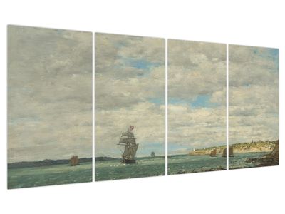 Obraz - Eugène Boudin, Coast of Brittany, reprodukce