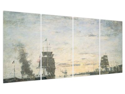 Obraz - Eugène Boudin, Entrance to the Harbor, Le Havre, reprodukce