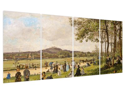 Tablou - French 19th Century, Race Course at Longchamps, reproducere