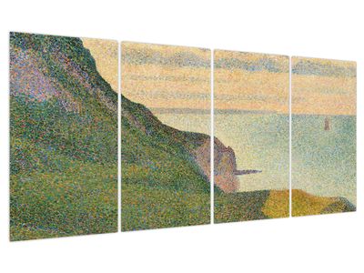 Tablou - Georges Seurat, Seascape at Port-en-Bessin, Normandy, reproducere