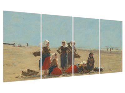 Slika - Eugène Boudin, Women on the Beach at Berck, reprodukcije