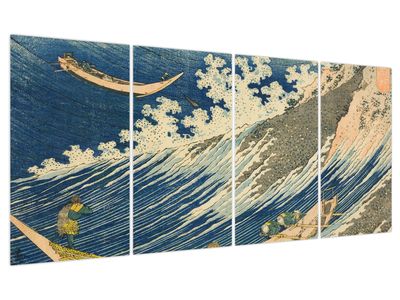 Kép - Katsushika Hokusai, Fishing Boats at Choshi in Shimosa (Soshu Choshi) , reprodukciók