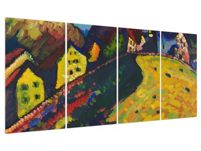 Slika - Vasily Kandinsky, Houses at Murnau, reprodukcije