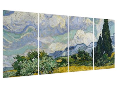 Kép - Vincent van Gogh, Wheat Field with Cypresses, reprodukciók