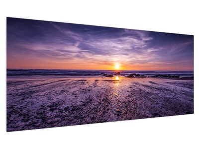 Obraz pláže - západ slnka