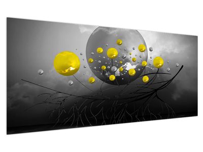 Slika - žute apstraktne kugle