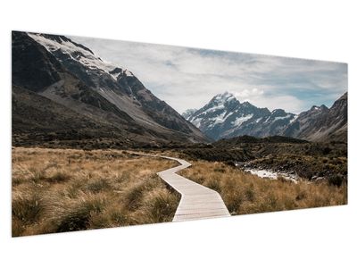 Obraz - Chodnik w dolinie góry Mt. Cook