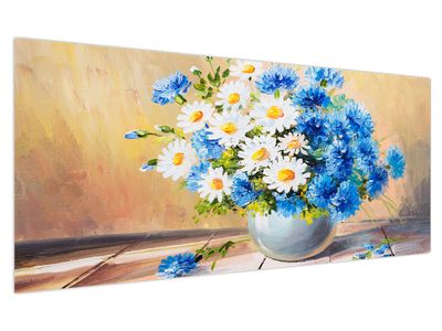 Naslikana slika cvijeća u vazi