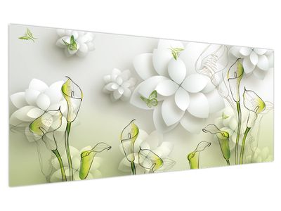 Leinwandbild mit Blumen