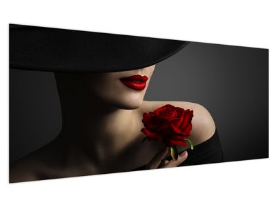 Slika - Žena s ružom