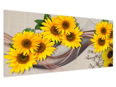 Slika - Svetleči cvetovi sončnic