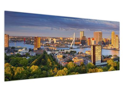 Bild auf Leinwand - Panorama von Rotterdam, Niederlande