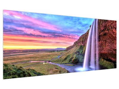 Bild auf Leinwand - Wasserfall Seljalandsfoss