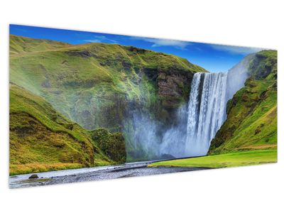 Bild auf Leinwand - Wasserfall Seljalandsfoss