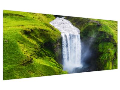 Bild auf Leinwand - Skogafoss Wasserfall