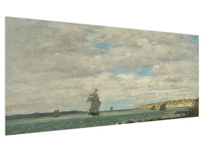 Tablou - Eugène Boudin, Coast of Brittany, reproducere