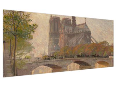 Tablou - Robert William Vonnoh, Notre Dame de Paris, reproducere