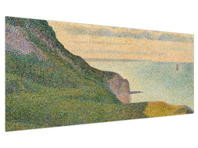 Tablou - Georges Seurat, Seascape at Port-en-Bessin, Normandy, reproducere