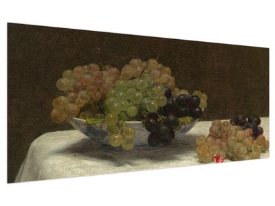 Tablou - Henri Fantin-Latour, Still Life with Grapes and a Carnation, reproducere