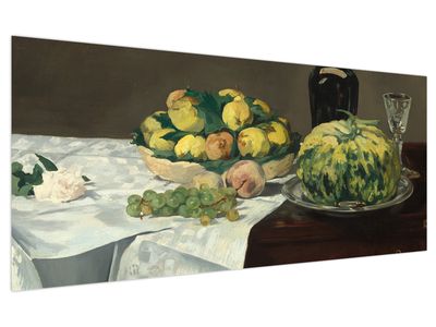 Tablou - Edouard Manet, Still Life with Melon and Peaches, reproducere