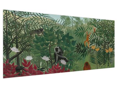 Tablou - Henri Rousseau, Tropical Forest with Monkeys, reproducere