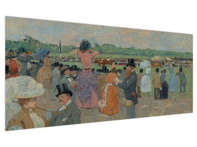 Tablou - Jean-Louis Forain, The Races at Longchamp, reproducere