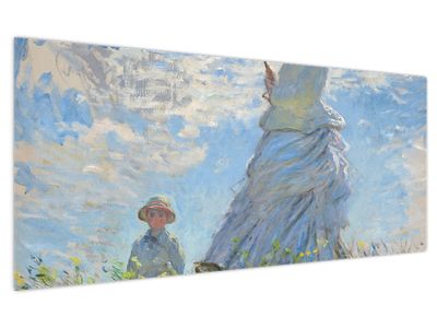 Tablou - Claude Monet, Woman with a Parasol - Madame Monet and Her Son, reproducere