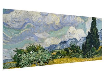 Tablou - Vincent van Gogh, Wheat Field with Cypresses, reproducere