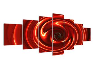Abstraktní obraz - červená spirála