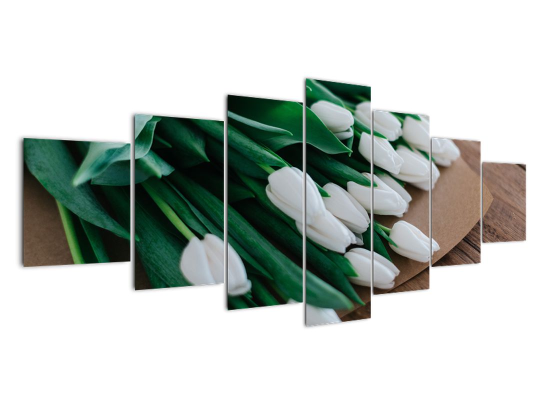 Obraz kytice bílých tulipánů (V020922V210100)