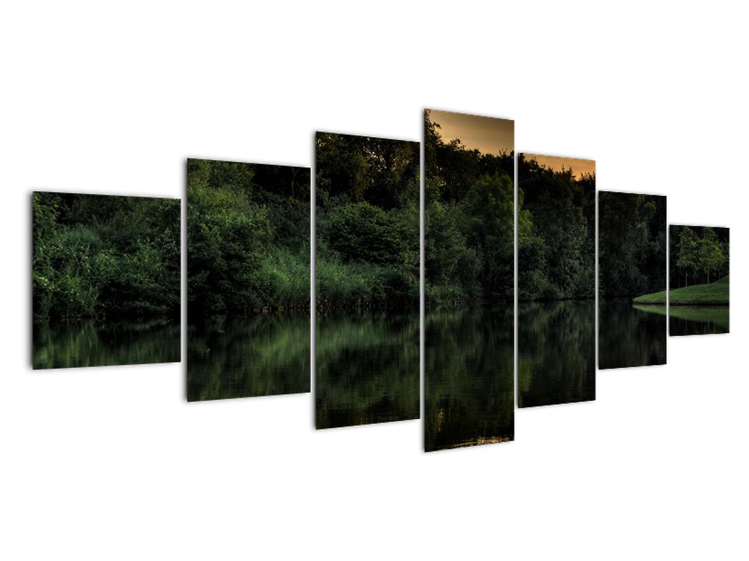 Obraz jezera u lesa (V020974V210100)
