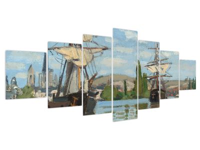 Slika - Claude Monet, Ships Riding on the Seine at Rouen, reprodukcije