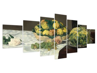 Obraz - Edouard Manet, Still Life with Melon and Peaches, reprodukce