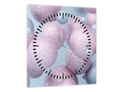 Abstraktný obraz - Pastelové guľa (s hodinami) (V022088V3030C)