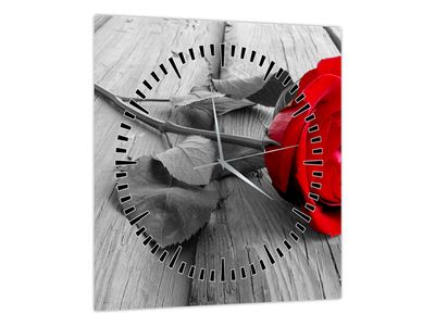 Slika rdeče vrtnice (z uro) (V022288V3030C)