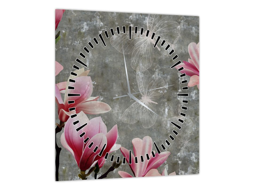 Obraz s květy (s hodinami) (V022313V3030C)