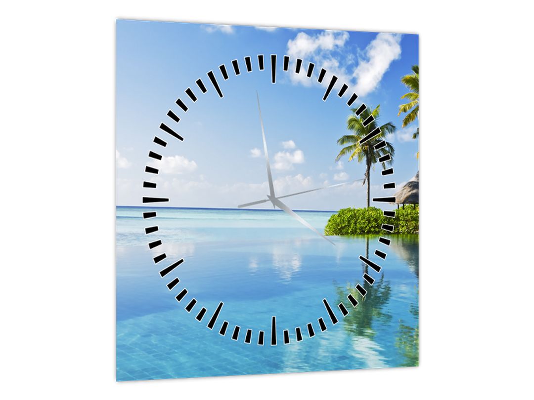 Obraz - Tropický ostrov (s hodinami) (V022457V3030C)