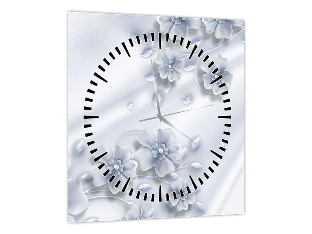 Obraz - Květinový design (s hodinami) (V022489V3030C)