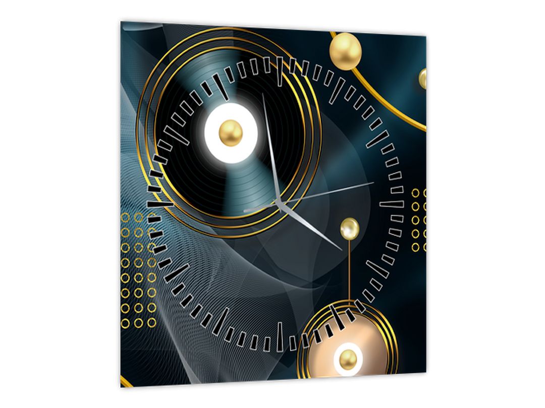 Obraz - Zlaté kruhy (s hodinami) (V022498V3030C)