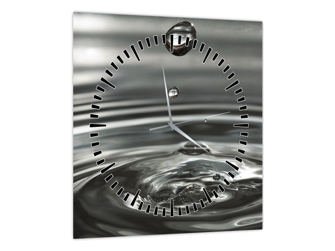 Obraz kapky vody (s hodinami) (V022575V3030C)