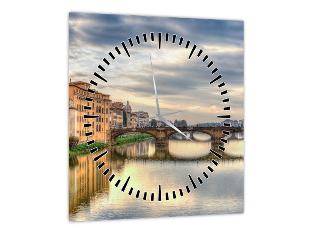 Obraz - Most přes řeku (s hodinami) (V022598V3030C)