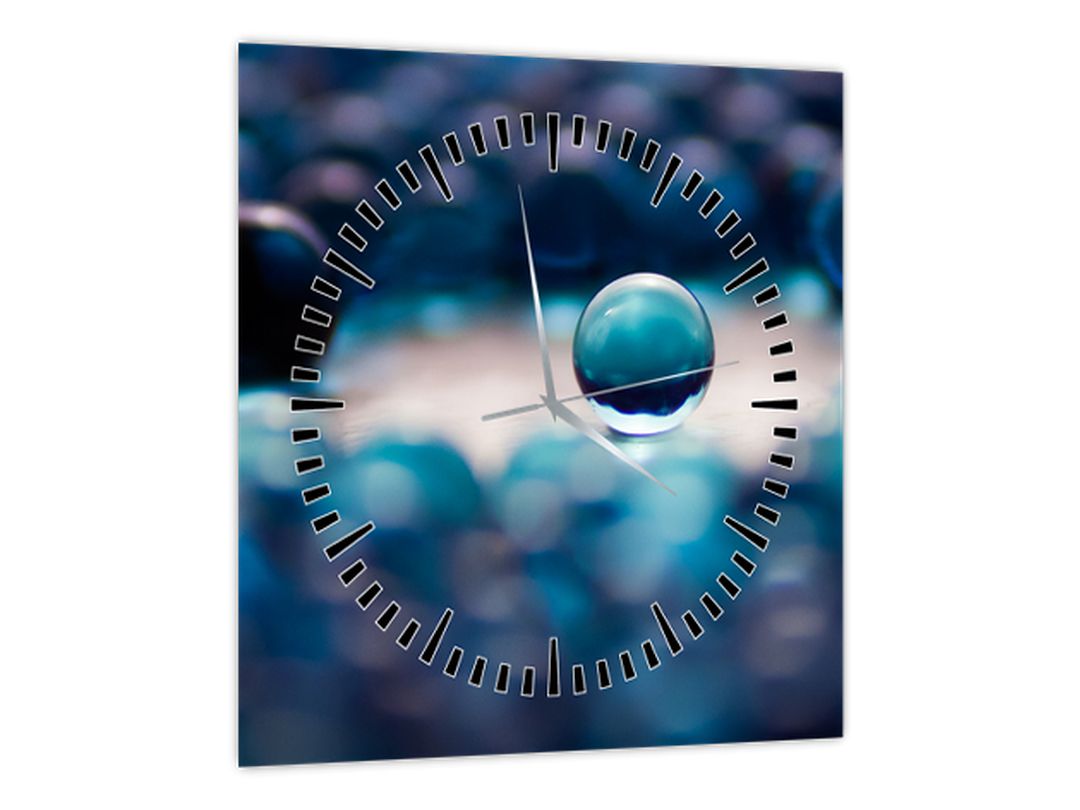 Obraz - Modré kuličky (s hodinami) (V022599V3030C)