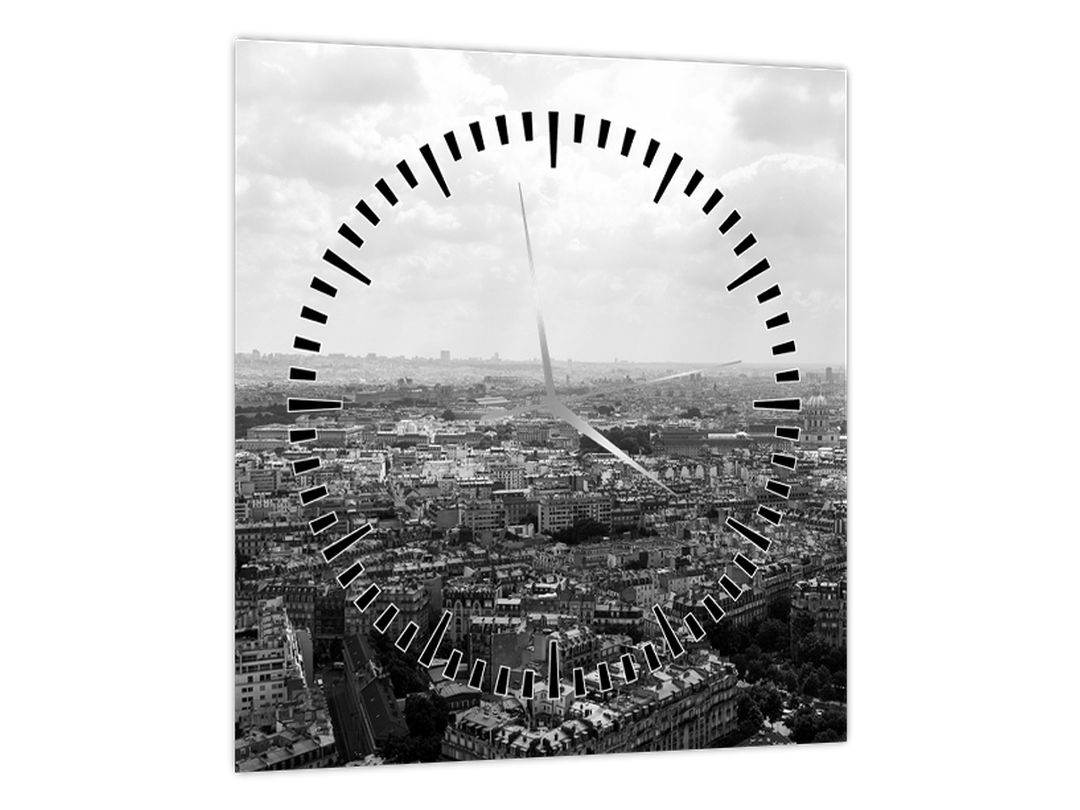 Obraz - Střechy domů v Paříži (s hodinami) (V022613V3030C)