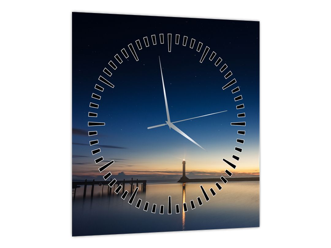 Obraz majáku v dáli (s hodinami) (V022628V3030C)