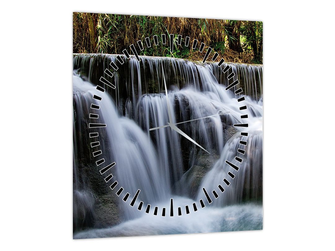 Obraz vodopádů v džungli (s hodinami) (V022663V3030C)