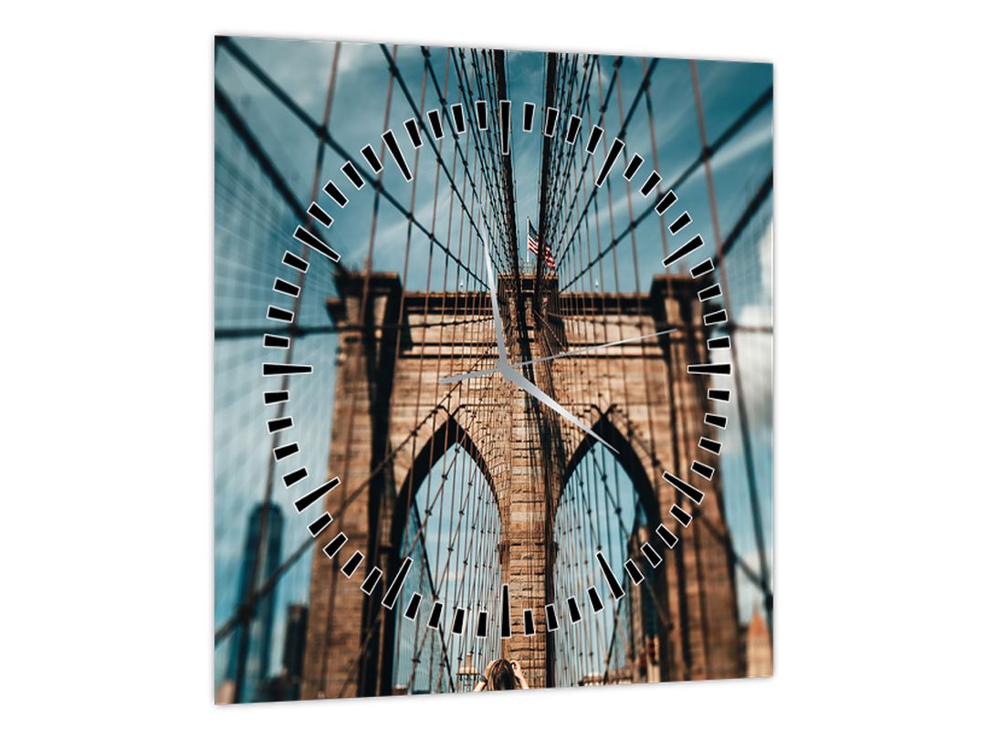Obraz - Brooklynský most (s hodinami) (V022669V3030C)